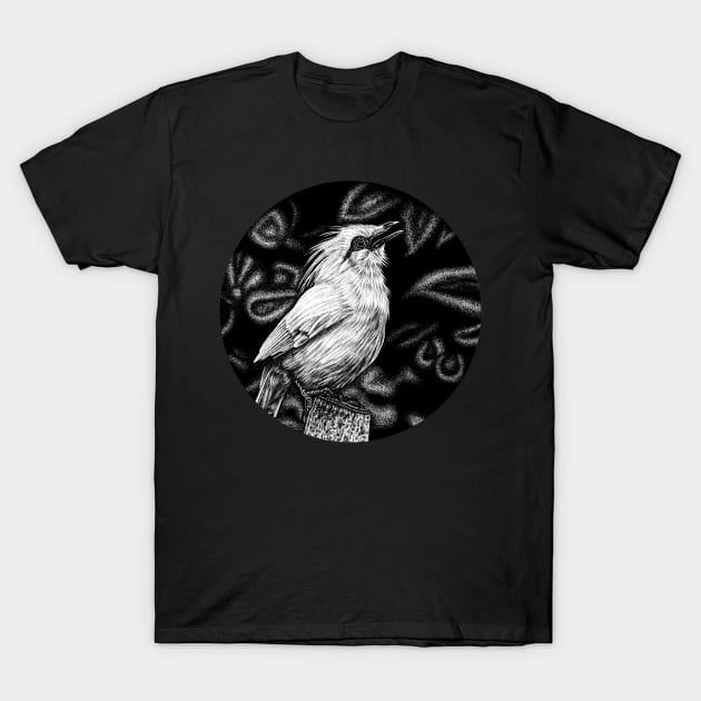 Bali starling illustration T-Shirt by lorendowding